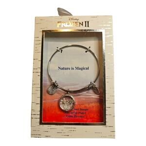 Disney Frozen ll Bangle SilverPlated Cubic Zirconia Nature is Magical Bracelet